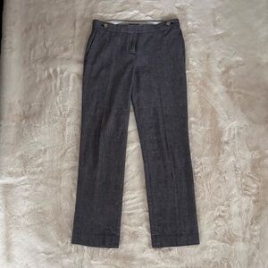 Ann Taylor Size 4 The Straight Pant in Herringbone - Atlantic Navy